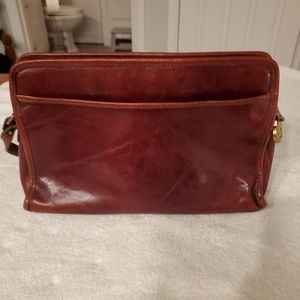Brahmin Crossbody Bag in Rich Burgundy Leather